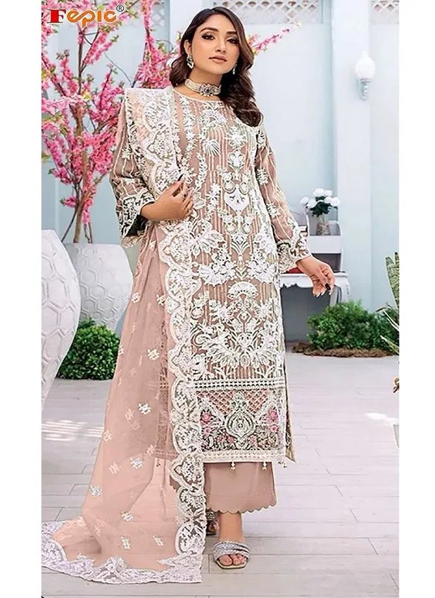  C 1761 Rosemeen By Fepic Organza Embroidery Pakistani Suits Orders In India